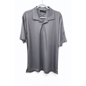 Under Armour XL HeatGear Polo Mns Gray Golf Shirt Loose Athleisure Clean Fit